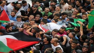 صیہونی فوج کی دہشت گردی میں شہید دو فلسطینی سپردخاک