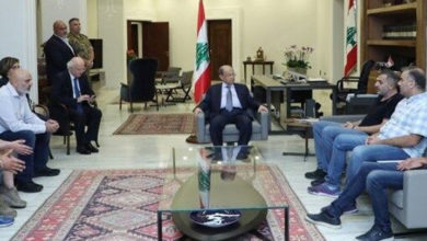 لبنانی صدر میشل عون کی مظاہرین کے لیڈروں سے ملاقات