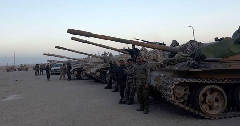 شامی فوج ام الکیف علاقے میں داخل، فوجی ساز و سامان منتقل