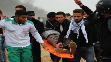 غزہ پر بمباری اور ریلی پر فائرنگ سے ایک فلسطینی شہید 97 زخمی