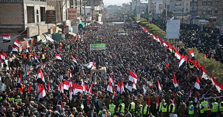 یمن کے صوبہ حجہ میں سعودی جارحیت کے خلاف مظاہرے