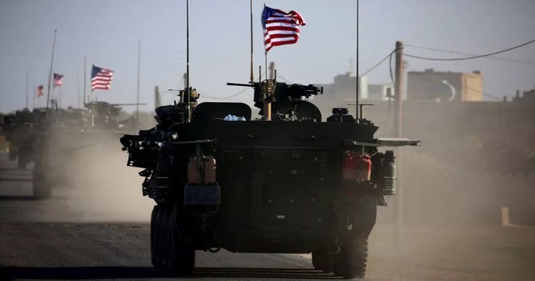 دہشت گرد امریکی فوجی قافلہ شامی آئل فیلڈ کے علاقے میں داخل