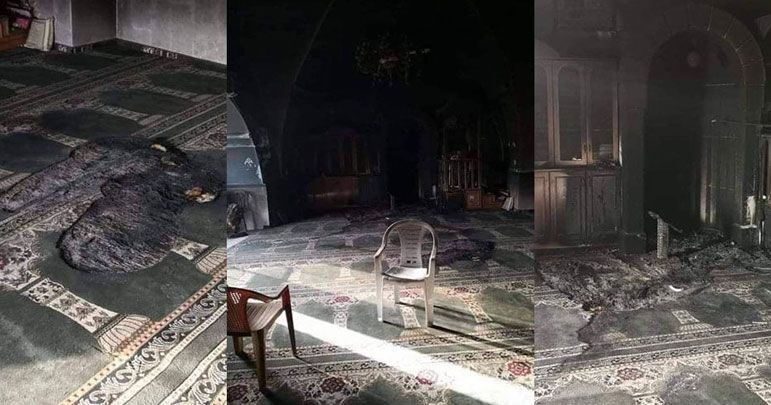 القدس میں صیہونی اشرار نے مسجد کو آگ لگا کر شہید کر دیا