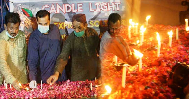 ایم ڈبلیو ایم کی جانب سے کراچی طیارہ حادثہ شہید مسافروں کی یاد میں چراغاں