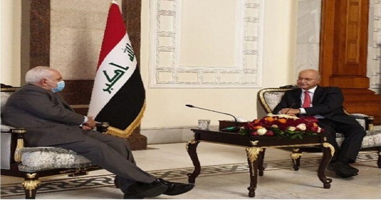 ایران کے وزیر خارجہ کی عراقی صدر سے ملاقات