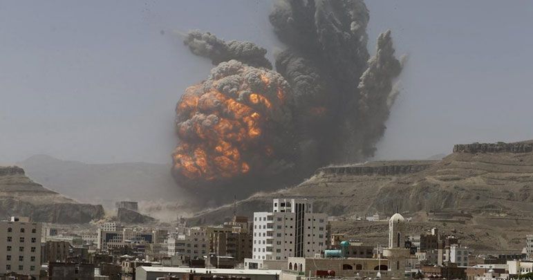 یمنی شہر مآرب پر سعودی اتحاد کی وحشیانہ بمباری