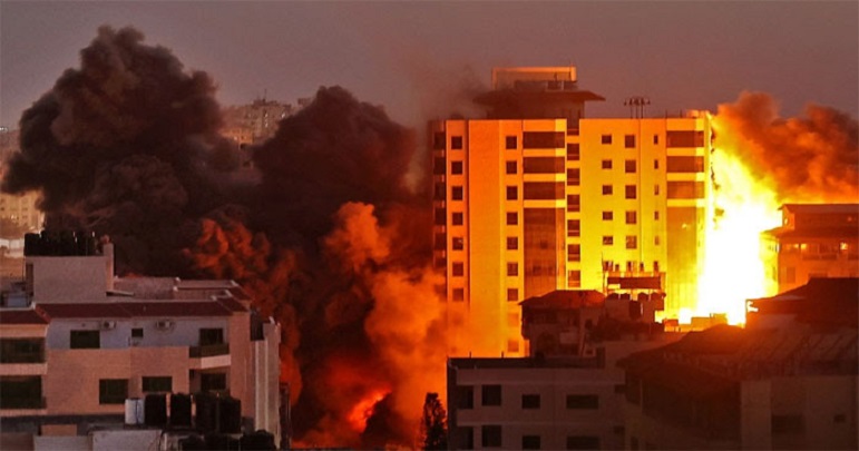 غزہ پر اسرائیل کی جارحیت اور بربریت گیارہویں روز بھی جاری