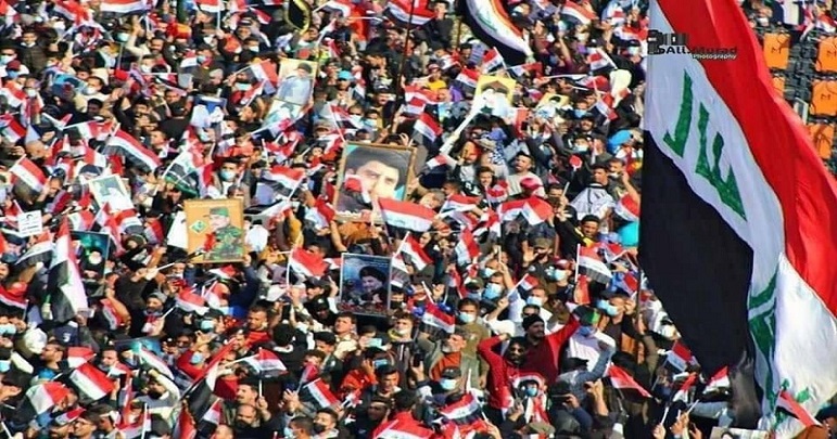 فلسطین کی حمایت میں عراقی عوام کے مظاہرے