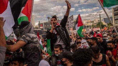فلسطینیوں کی حمایت میں واشنگٹن میں ہزاروں افراد کی ریلی