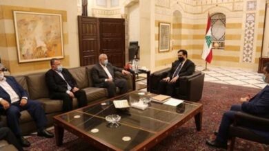 حماس کے وفد کی لبنانی صدر اور وزیراعظم سے ملاقاتیں