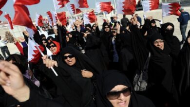 بے گناہ قیدیوں کی رہائی اور مظالم آل خلیفہ کے خلاف بحرینی عوام کا مظاہرہ