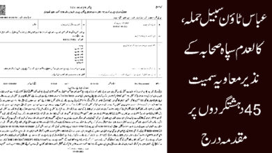 عباس ٹاؤن سبیل حملہ، دہشتگرد نذیر معاویہ سمیت 45 دہشتگردوں پر مقدمہ درج