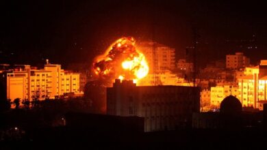 غزہ پر اسرائیل کے جنگی طیاروں کا حملہ
