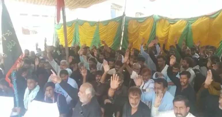 رانی پور، عزاداروں پر ایف آئی آرز کے خلاف بھوک ہڑتالی کیمپ قائم