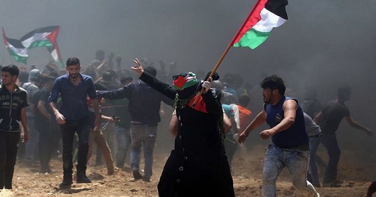 غرب اردن میں فلسطینی جوانوں نے اسرائیل کی اینٹ سے اینٹ بجا دی