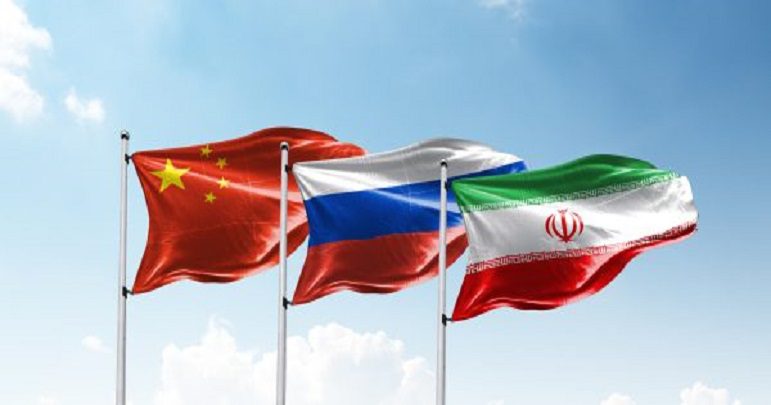 America is very concerned about Iran, China and Russia relations