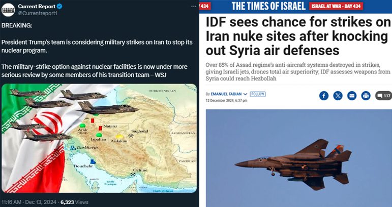 Israel and America plans to attack on Iranian nuclear sites