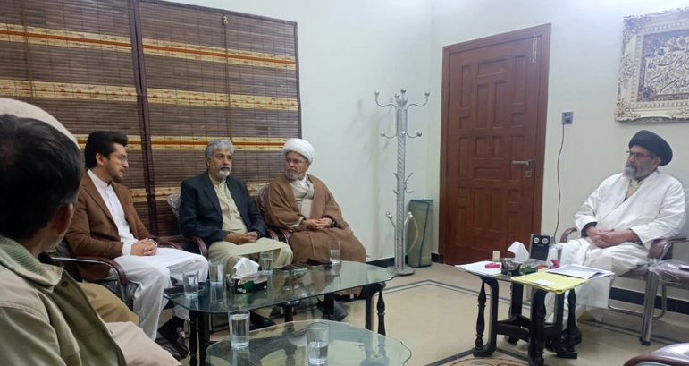 Members of Anjuman Hussainiya Parachinar meets QMJ Allama Syed Sajid Ali Naqvi