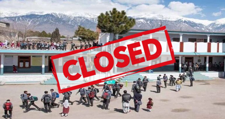 All educational institutions were closed in Parachinar due to road closure