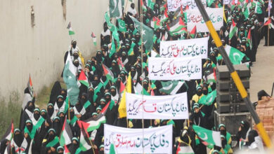 Lahore: Symbolic parade by the TBUM against Indian aggression