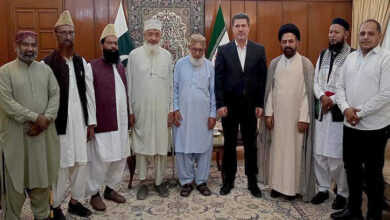 A delegation of Milli Yakjehti Council met with the Charge d'Affaires at the Iranian Consulate in Karachi