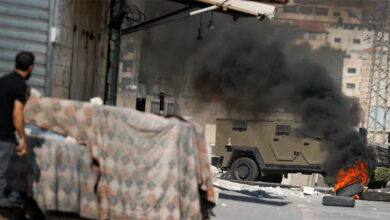 Successful mortar attack on an armored vehicle of the occupying Zionist soldiers