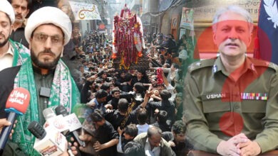 Sheikhupura: Police officer attempts to abuse and attack Allama Gulzar Hussain during 8th Muharram procession