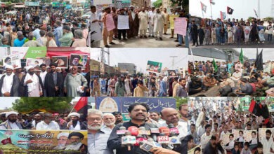 Nationwide protest over not opening land route for pilgrims at the call of Shia Ulema Council